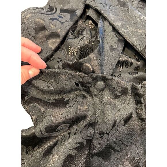 Jessica McClintock Gunne Sax vintage 80s choker collar beaded open shoulder broc - Picture 6 of 14